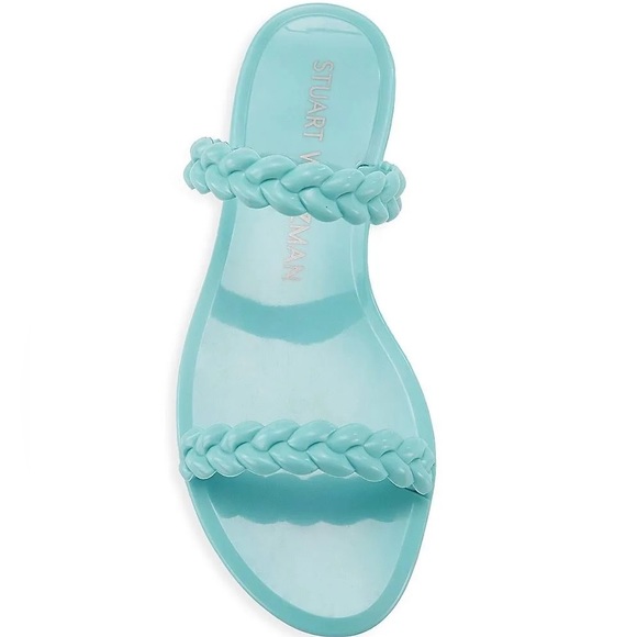 Stuart Weitzman Braida Sawyer Jelly Sandals Sz 7 TURQUESA - Picture 6 of 7